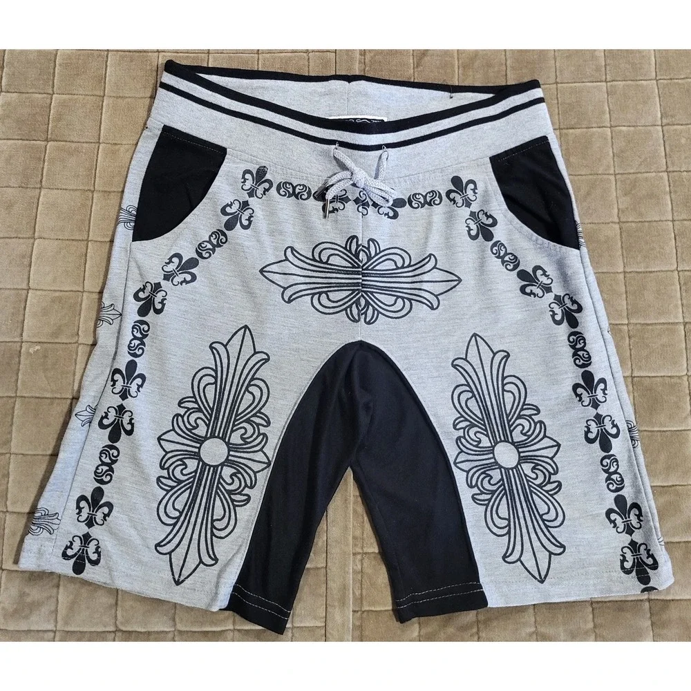 RETRO DISTRIKT Mens Athletic Shorts Gray Slim Size Medium